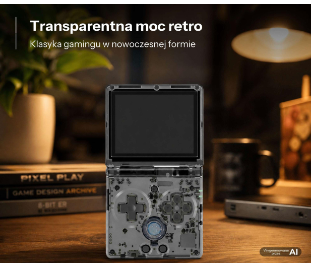 Anbernic RG35XXSP czarny transparentny - 1596360 - zdjęcie 5